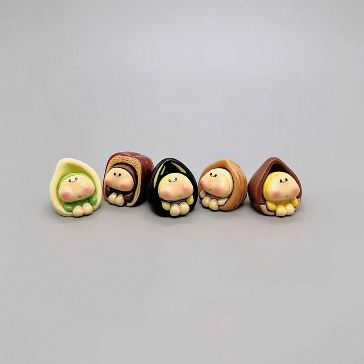 5pcs Charming Adult Nut Car Hanging Ornament, Healing Style Rearview Mirror Pendant, Car Dashboard Decor, Office Desk Ornament, Car Decoration, Workstation Desk Ornament, Suitable For Multiple Scenes