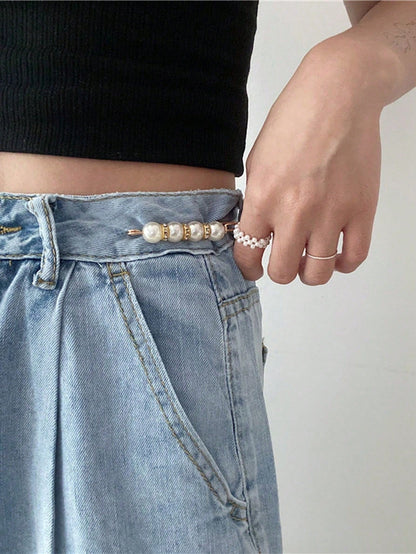 5pcs Detachable Waist Adjustment Buckles, Durable Metal Non-Slip Belt, Multi-Functional Pin Buckle Set, Suitable For Women, Perfect Match For Pants, Scarves And Shawls, Suitable For Daily Wear, Partie
