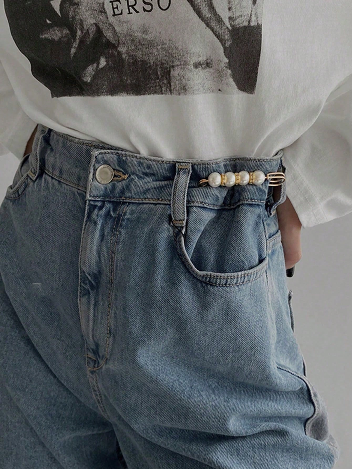 5pcs Detachable Waist Adjustment Buckles, Durable Metal Non-Slip Belt, Multi-Functional Pin Buckle Set, Suitable For Women, Perfect Match For Pants, Scarves And Shawls, Suitable For Daily Wear, Partie