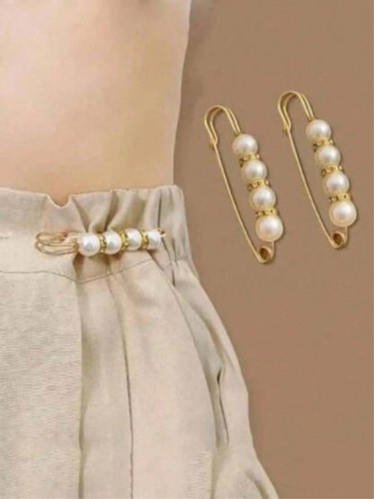 5pcs Detachable Waist Adjustment Buckles, Durable Metal Non-Slip Belt, Multi-Functional Pin Buckle Set, Suitable For Women, Perfect Match For Pants, Scarves And Shawls, Suitable For Daily Wear, Partie