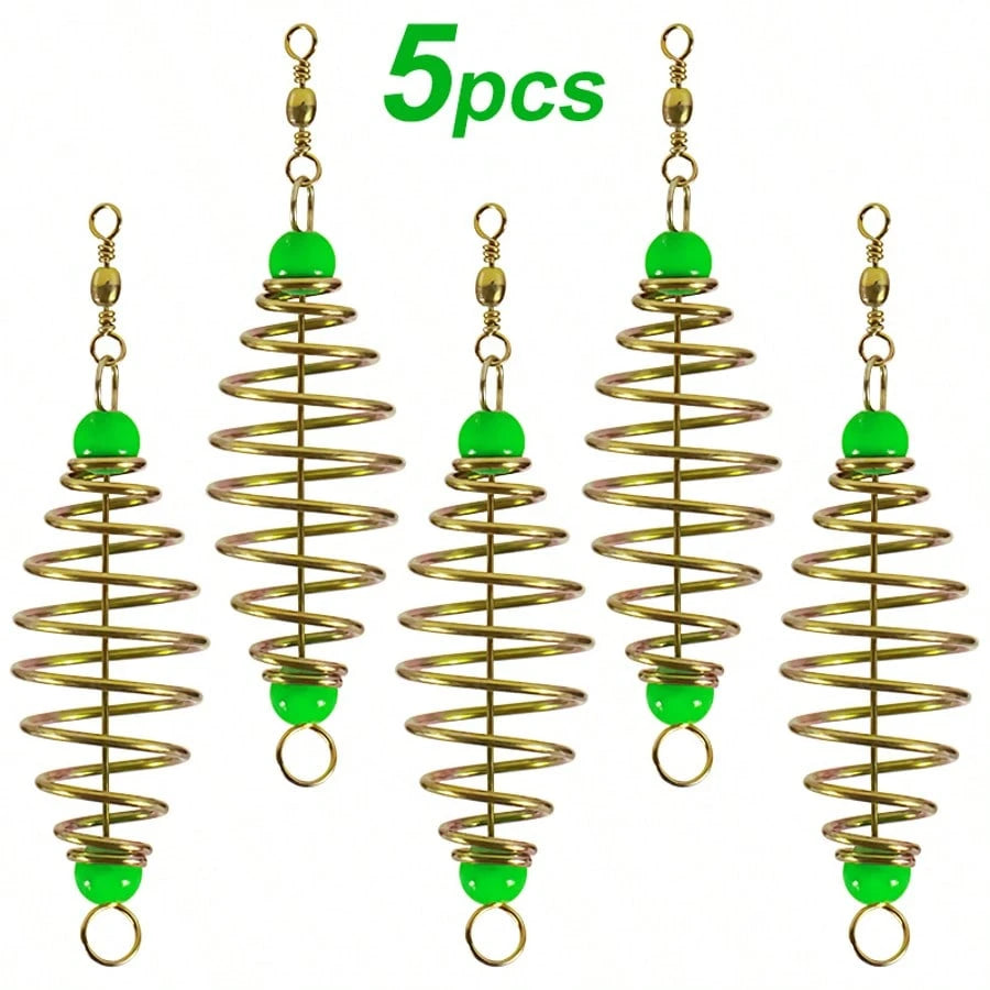 5pcs Fishing Set Including Bait Trap, Feeder, Carp Fishing Gear, Lure Bracket, Bait Cage, Magic Fish Trap