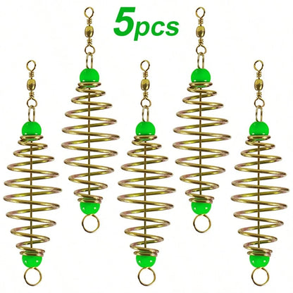5pcs Fishing Set Including Bait Trap, Feeder, Carp Fishing Gear, Lure Bracket, Bait Cage, Magic Fish Trap