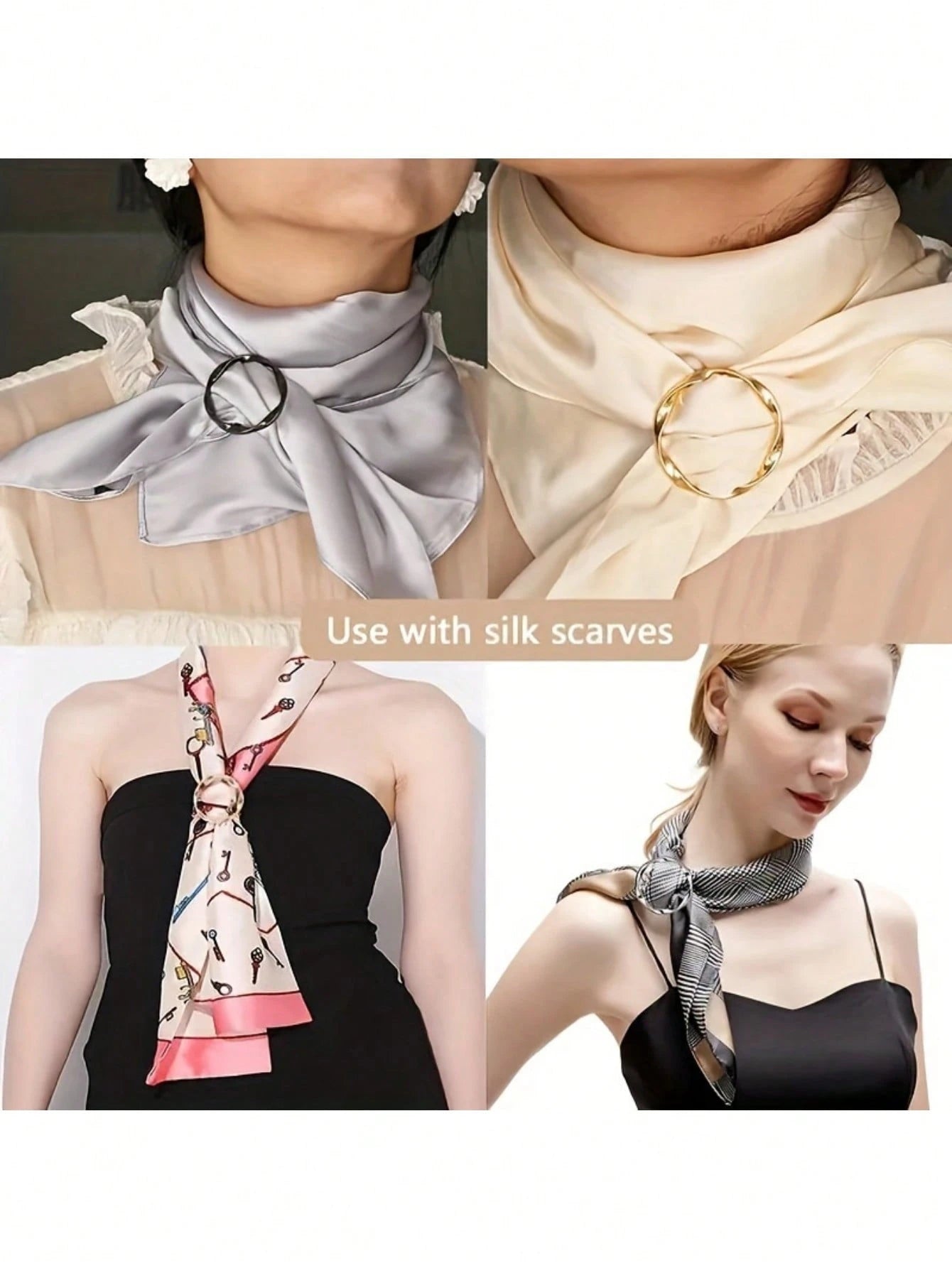 5pcs Multi-Functional Alloy Buckle Set - Versatile, Matching, Can Shorten Length, Can Tie Knots, Suitable For Belts, Waistbands And T-Shirts, Casual Style