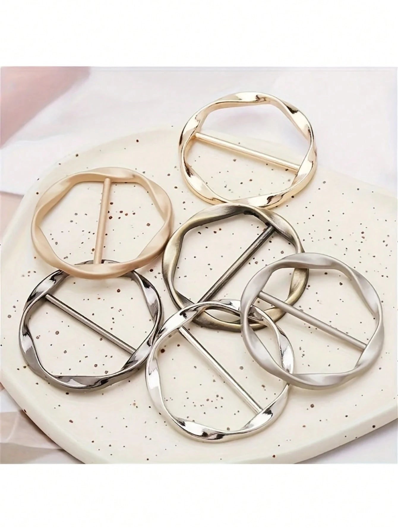 5pcs Multi-Functional Alloy Buckle Set - Versatile, Matching, Can Shorten Length, Can Tie Knots, Suitable For Belts, Waistbands And T-Shirts, Casual Style