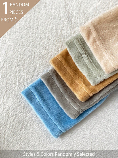 5pcs Randomly Sent 1pc Autumn/Winter Newborn Home Wear Jumpsuit Cute Puppy Elephant Koala Embroidery Apricot Green Blue Khaki Grey Single-Sided Crystal Plush Plush Casual Minimalist Long Sleeve