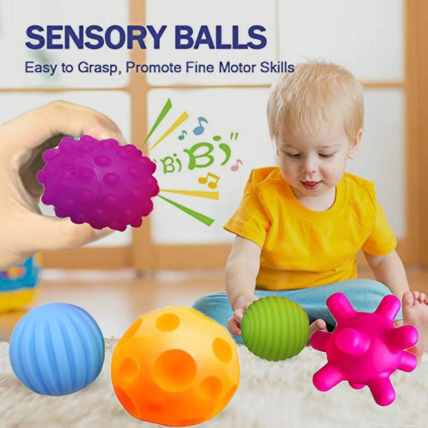 6-12 Months Baby Toys, Montessori Toys For 6-12 Months Infants, Including Stacking Blocks And Soft Baby Teething Toys And Sensory Balls, Suitable For 6-9-12 Months Toddlers- With Storage Box