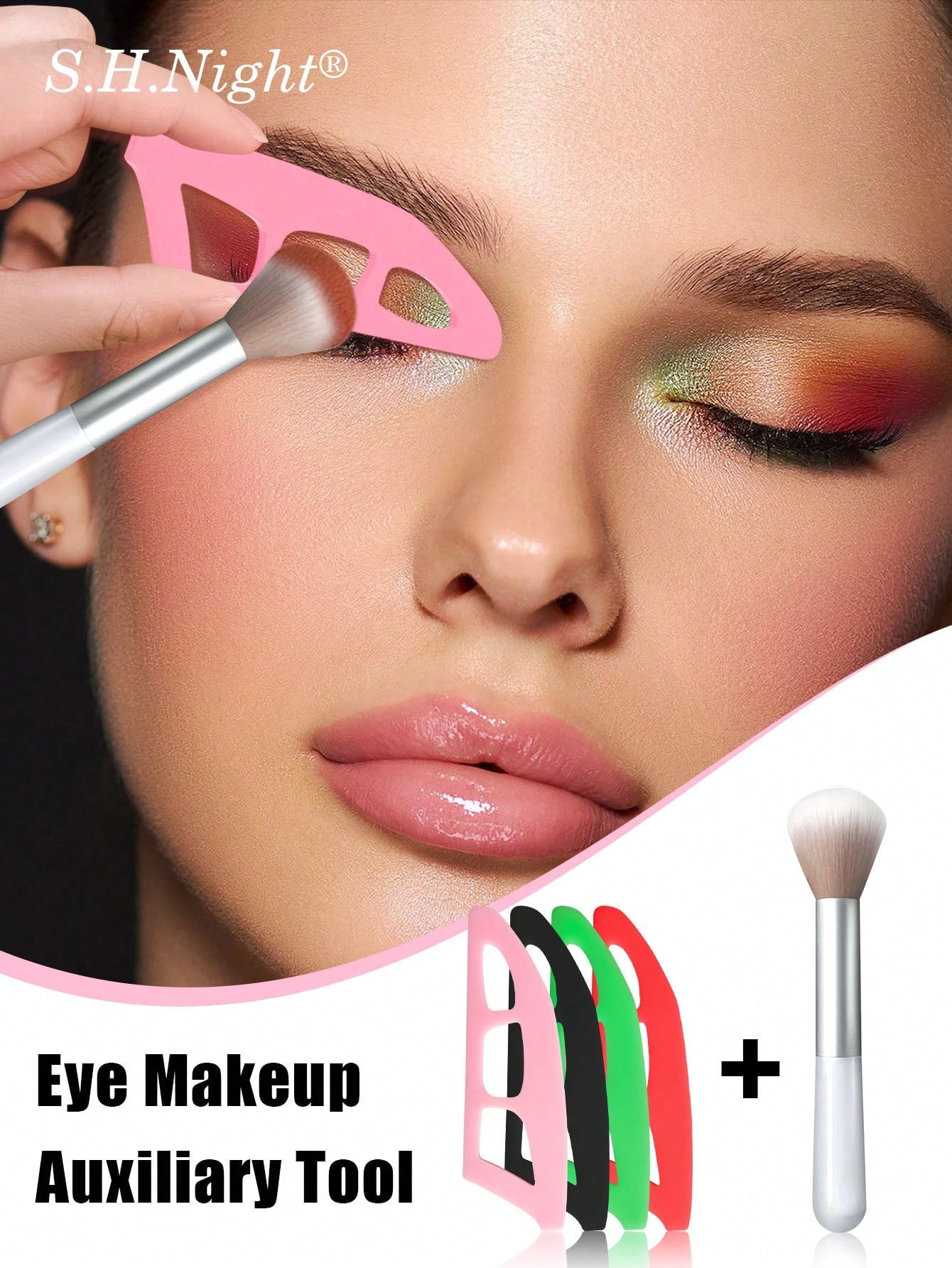 6/3/2/1pc Eye Makeup Auxiliary Tool, Eye Shadow Seal Template,Eye Shadow Assistant,Eye Shadow Tools And Makeup Brushes, 1pc Eye Shadow Brushes,Eye Makeup Tools,Beauty Tool, Novice Eye Makeup Assistant