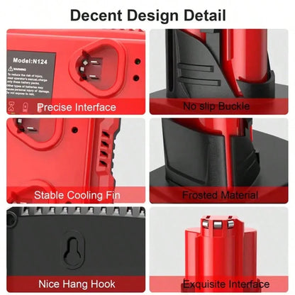 6/4/2 Pack 12.0Ah 12V Max Lithium-Ion Batteries Compatible With 48-11-2411,48-11-2402,48-11-2440,48-11-2411 Cordless Power Tools
