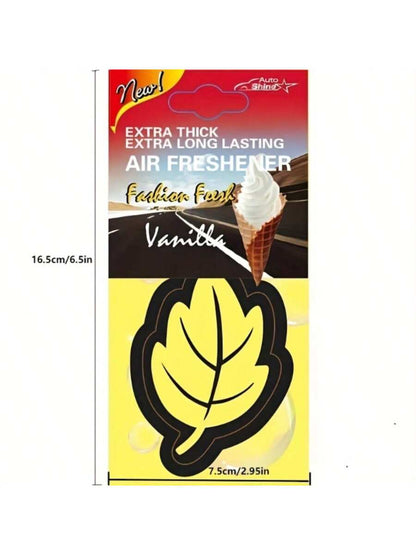 6-60pcs Car Air Freshener Natural Scented Tea Paper Auto Hanging Vanilla Air Freshener Fragrance Leaf Shape Car Accessories Interior