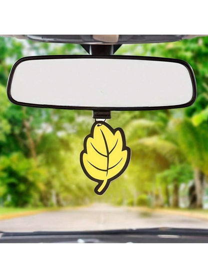 6-60pcs Car Air Freshener Natural Scented Tea Paper Auto Hanging Vanilla Air Freshener Fragrance Leaf Shape Car Accessories Interior