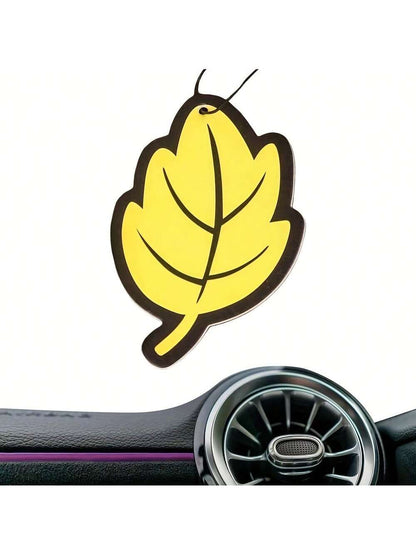 6-60pcs Car Air Freshener Natural Scented Tea Paper Auto Hanging Vanilla Air Freshener Fragrance Leaf Shape Car Accessories Interior