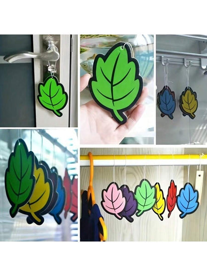 6-60pcs Car Air Freshener Natural Scented Tea Paper Auto Hanging Vanilla Air Freshener Fragrance Leaf Shape Car Accessories Interior