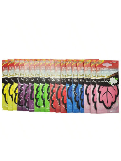 6-60pcs Car Air Freshener Natural Scented Tea Paper Auto Hanging Vanilla Air Freshener Fragrance Leaf Shape Car Accessories Interior