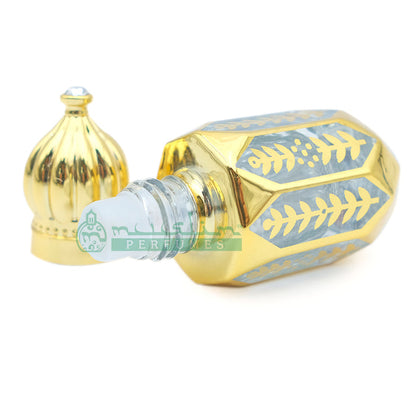 6 ml Attar Perfume Bottle | Gold-Tone Masjid Dome Glass Dipstick Vial