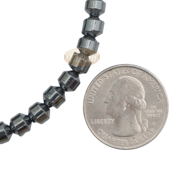 6 mm Hematite Barrel 99-Bead with Divider Tasbih Bracelets