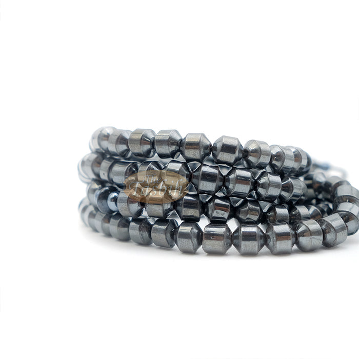 6 mm Hematite Barrel 99-Bead with Divider Tasbih Bracelets