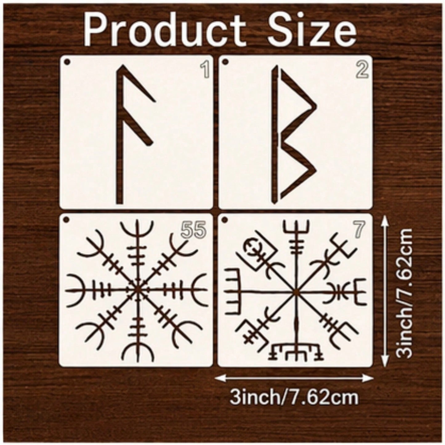 60 Pcs Runes Stencils For Painting, Nordic Viking Celtic Tree Of Life Nature Pattern, For Wood Burning, DIY Art Crafts, Canvas, Wall, Fabric And Rock Decoration