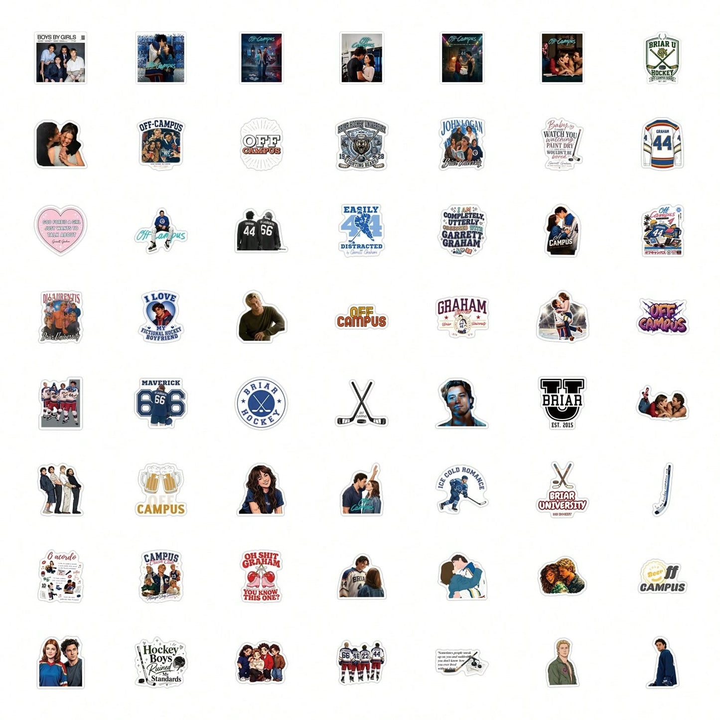 60Pcs Off Campus Stickers- Perfect For Decorating Your Perfect For Journals, Scrapbooks, And Party Supplies, Water Bottles, Computer, Car, Luggage, For Handmade Card Decoration Laptop Tablet Sticker