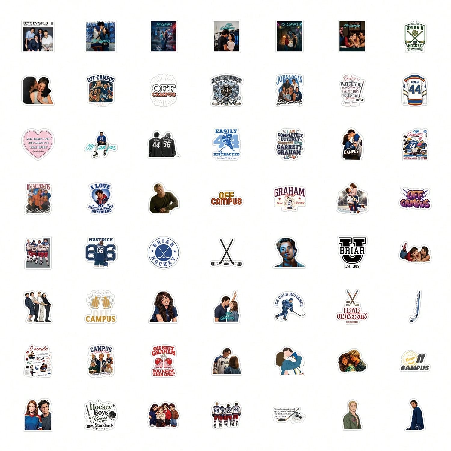 60Pcs Off Campus Stickers- Perfect For Decorating Your Perfect For Journals, Scrapbooks, And Party Supplies, Water Bottles, Computer, Car, Luggage, For Handmade Card Decoration Laptop Tablet Sticker