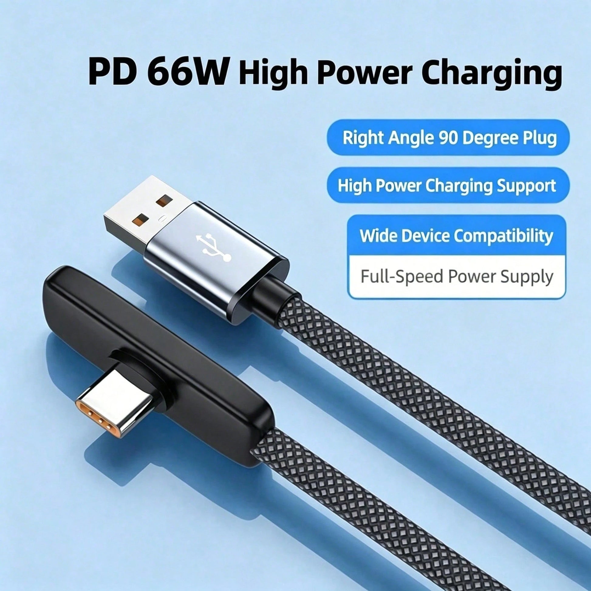 66W USB A To Type-C Charging Cable, 3.3ft/4.9ft/6.6ft USB-C Fast Charging Cable, Compatible With IPhone 17/16/15/Pro/Pro Max/Plus, Compatible With IPad Pro 12.9/11, Compatible With IPad Air 4/5, Compa