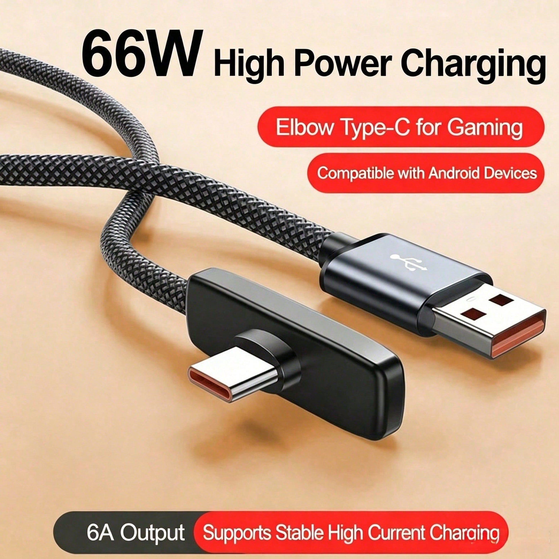66W USB A To Type-C Charging Cable, 3.3ft/4.9ft/6.6ft USB-C Fast Charging Cable, Compatible With IPhone 17/16/15/Pro/Pro Max/Plus, Compatible With IPad Pro 12.9/11, Compatible With IPad Air 4/5, Compa