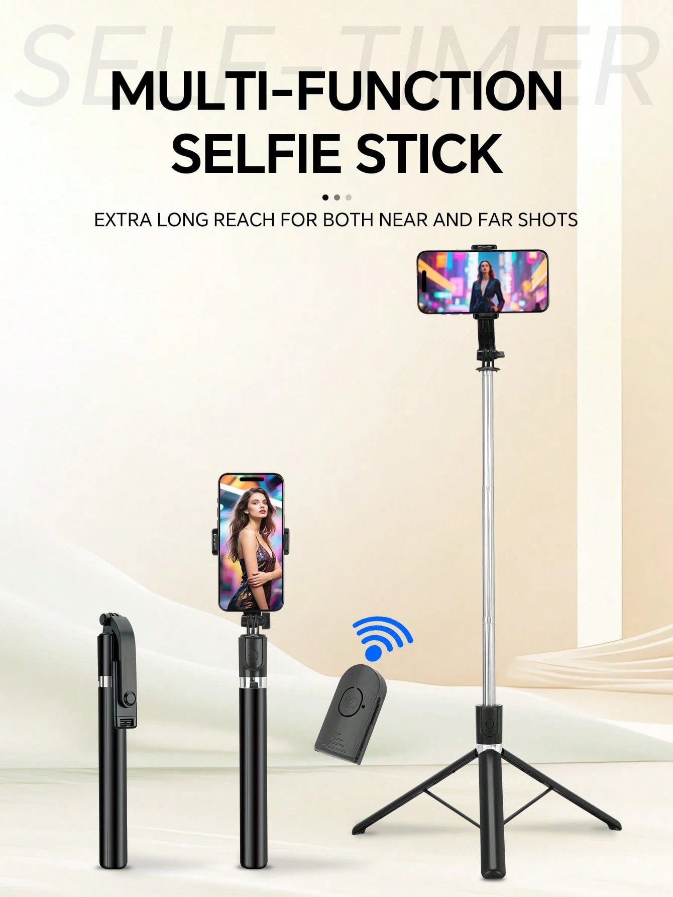 68 Inch Retractable Selfie Stick Professional Floor Tripod For Live Streaming, With Wireless Remote, 360° Rotation, Stable Anti-Shake Design. Ideal For Travel Vlogs & Outdoor Live Streaming. Compatib