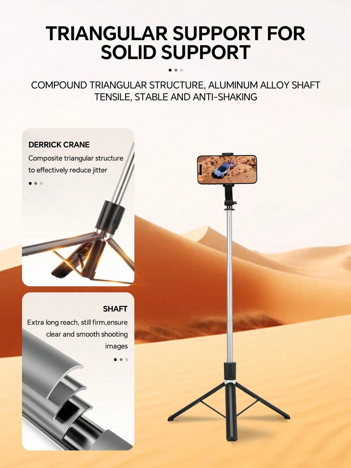 68 Inch Retractable Selfie Stick Professional Floor Tripod For Live Streaming, With Wireless Remote, 360° Rotation, Stable Anti-Shake Design. Ideal For Travel Vlogs & Outdoor Live Streaming. Compatib