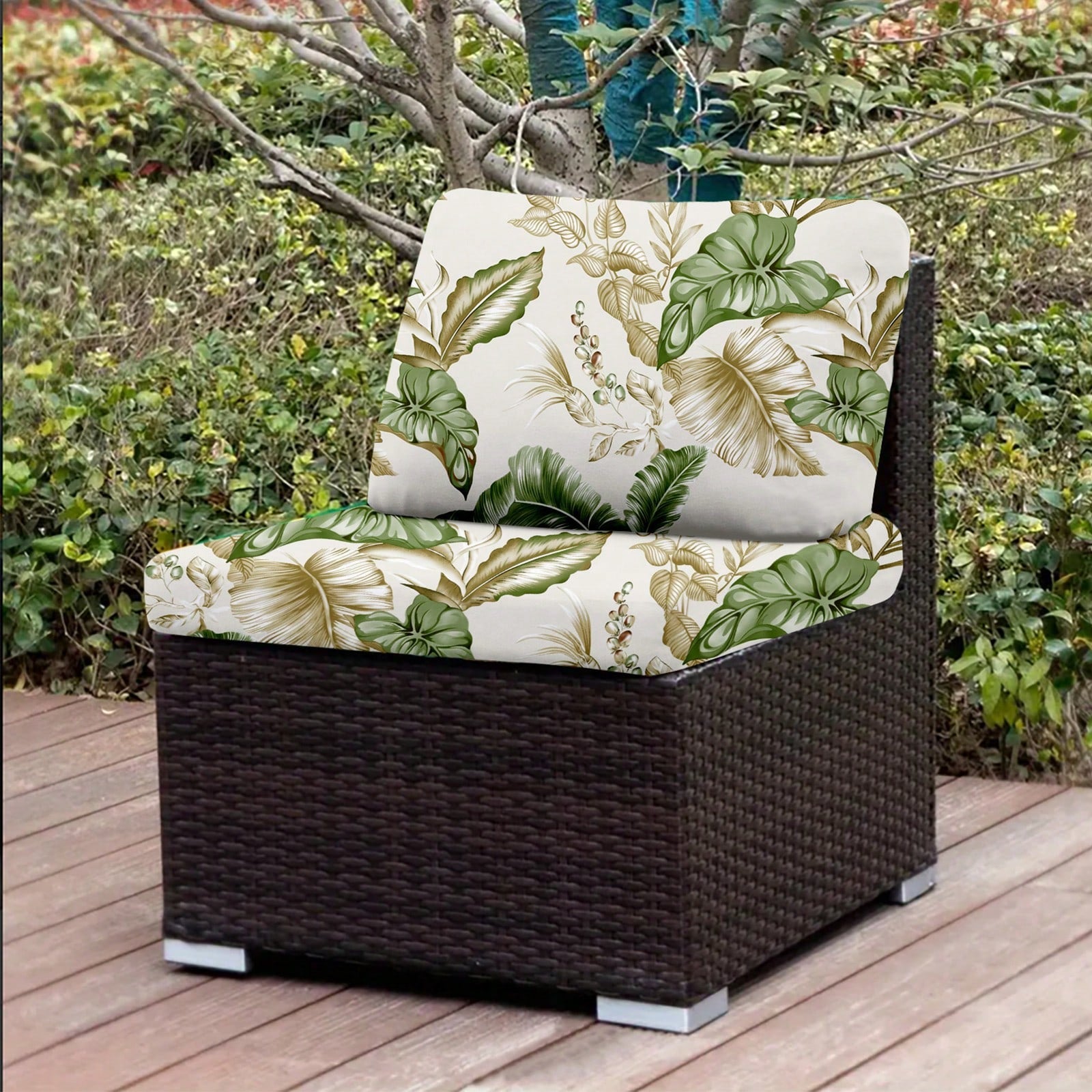 6PACK Patio Stretch Sofa Cushion Covers Outdoor Cushion Couch Cover Replacement,Waterproof Sofa Seat Cover Flexibility Chair Cushion Cover For Porch Patio Furniture Protector Cushion Slipcover