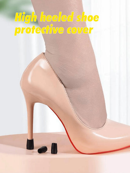 6pcs/3pairs Mute & Wear-Resistant & Anti-Slip & Noise-Reducing Stiletto Heel Caps, High Heel Shoes Repair Protectors, For Women Sandals Women Pumps White Heels, Shoes Accessories Gift Ideas