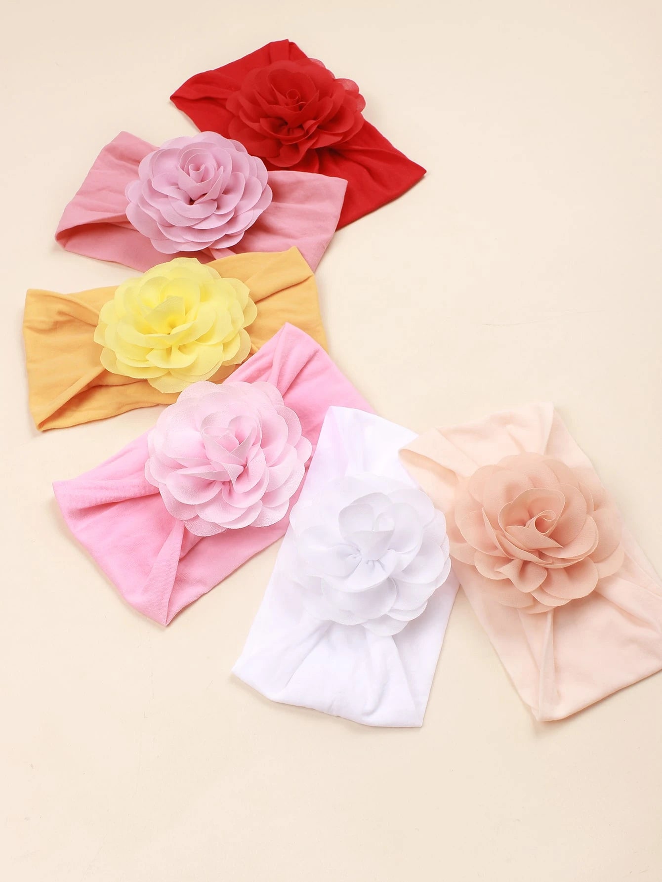 6pcs Candy Color Soft Elastic Baby Headbands, Cute Newborn Infant Toddler Kids Hair Accessories Set, Suitable For Daily Wear