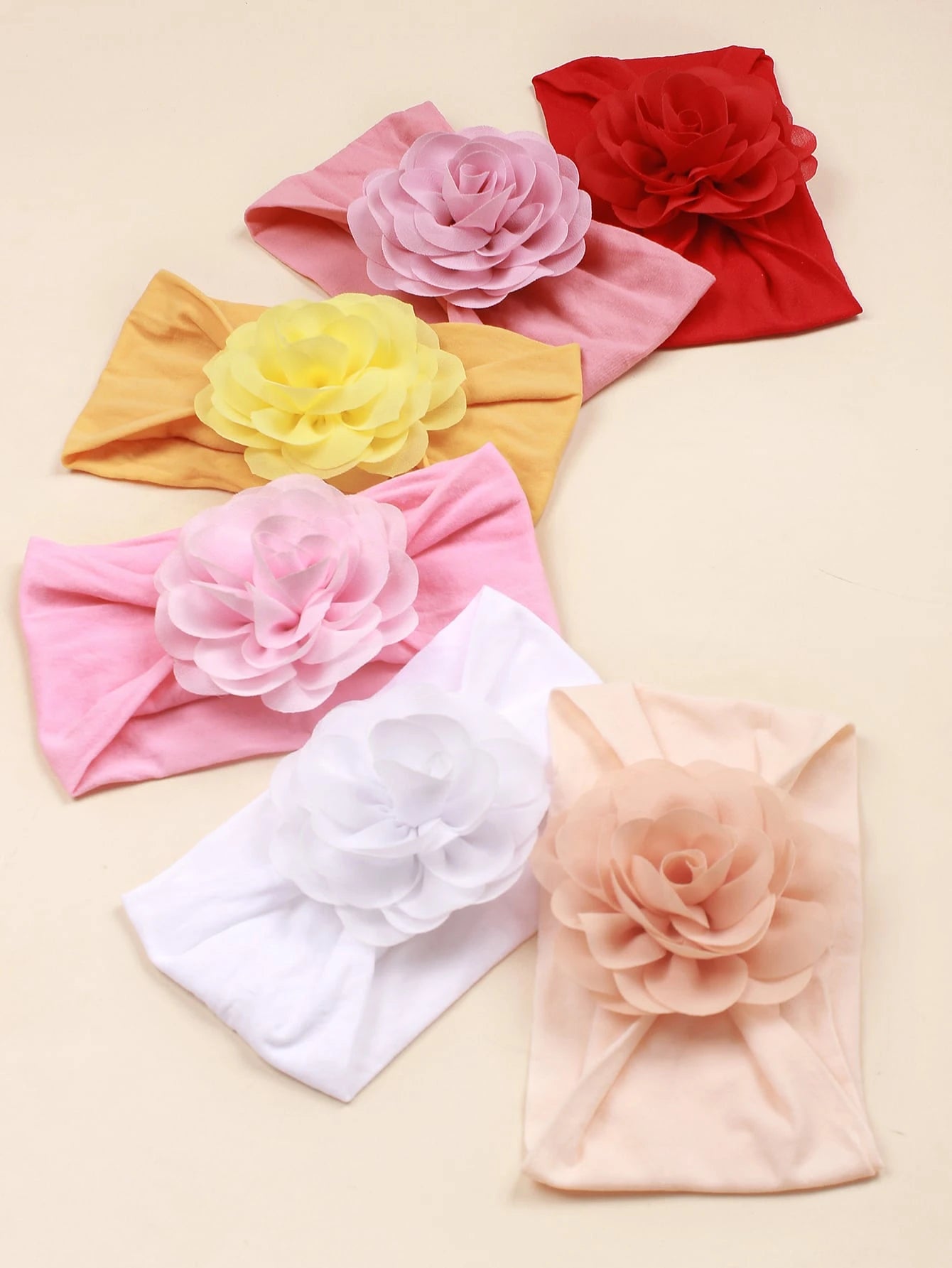 6pcs Candy Color Soft Elastic Baby Headbands, Cute Newborn Infant Toddler Kids Hair Accessories Set, Suitable For Daily Wear