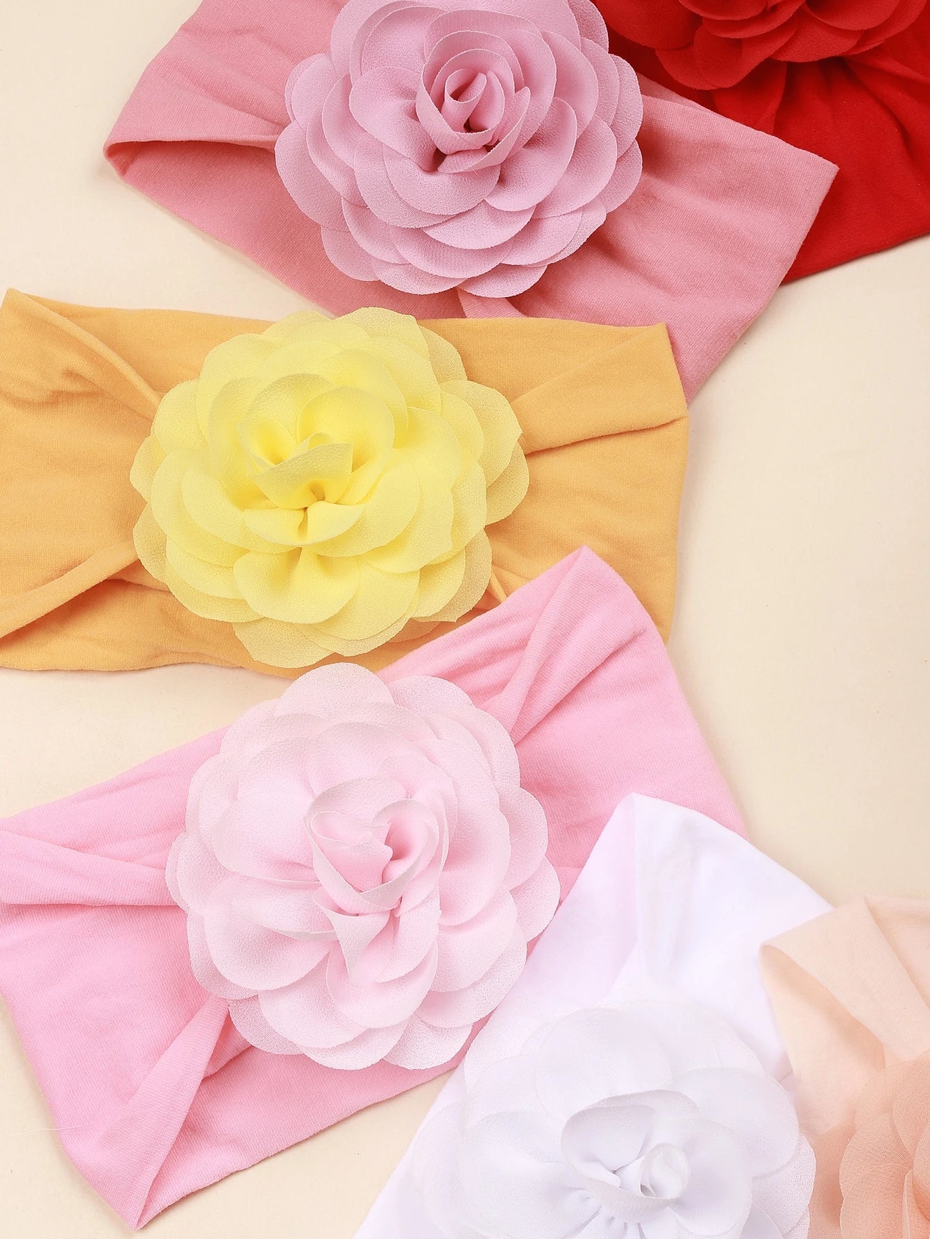 6pcs Candy Color Soft Elastic Baby Headbands, Cute Newborn Infant Toddler Kids Hair Accessories Set, Suitable For Daily Wear