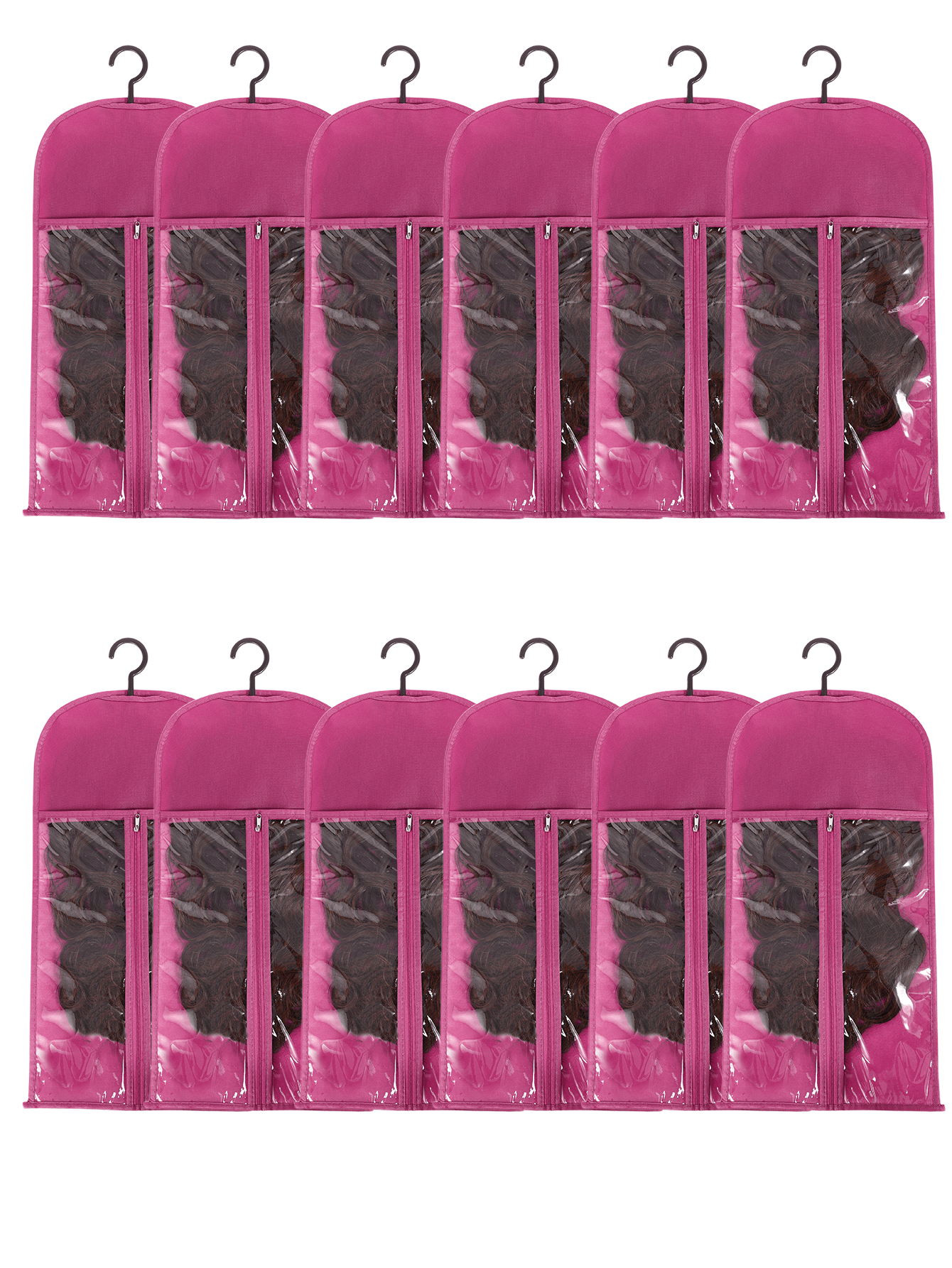 6pcs Wig Bag, Wig Storage Bag, Wig Holder, Multi Wig Organizer Rack, Wig Hanger, Wig Styling Tool