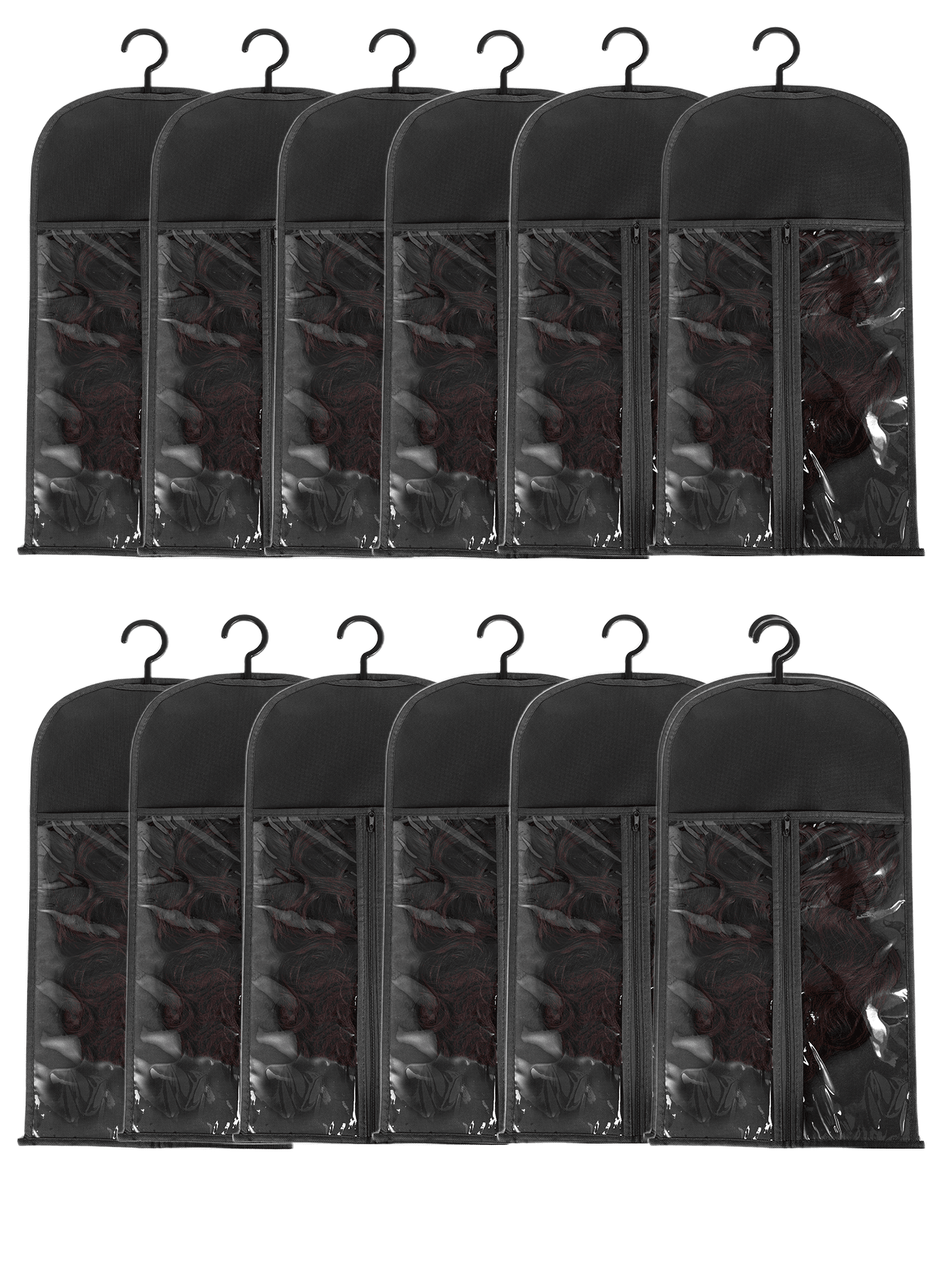 6pcs Wig Bag, Wig Storage Bag, Wig Holder, Multi Wig Organizer Rack, Wig Hanger, Wig Styling Tool