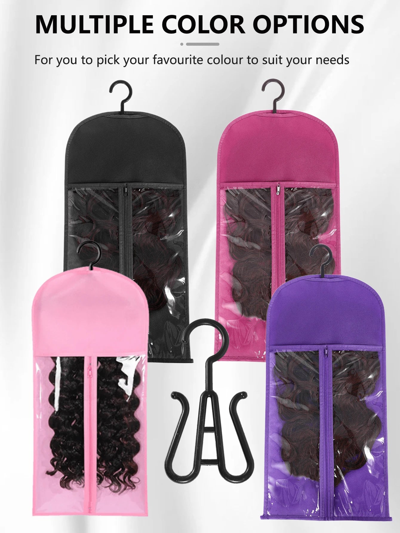 6pcs Wig Bag, Wig Storage Bag, Wig Holder, Multi Wig Organizer Rack, Wig Hanger, Wig Styling Tool
