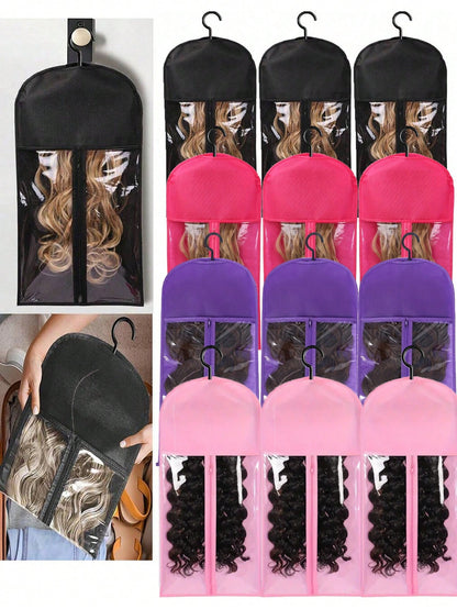 6pcs Wig Bag, Wig Storage Bag, Wig Holder, Multi Wig Organizer Rack, Wig Hanger, Wig Styling Tool