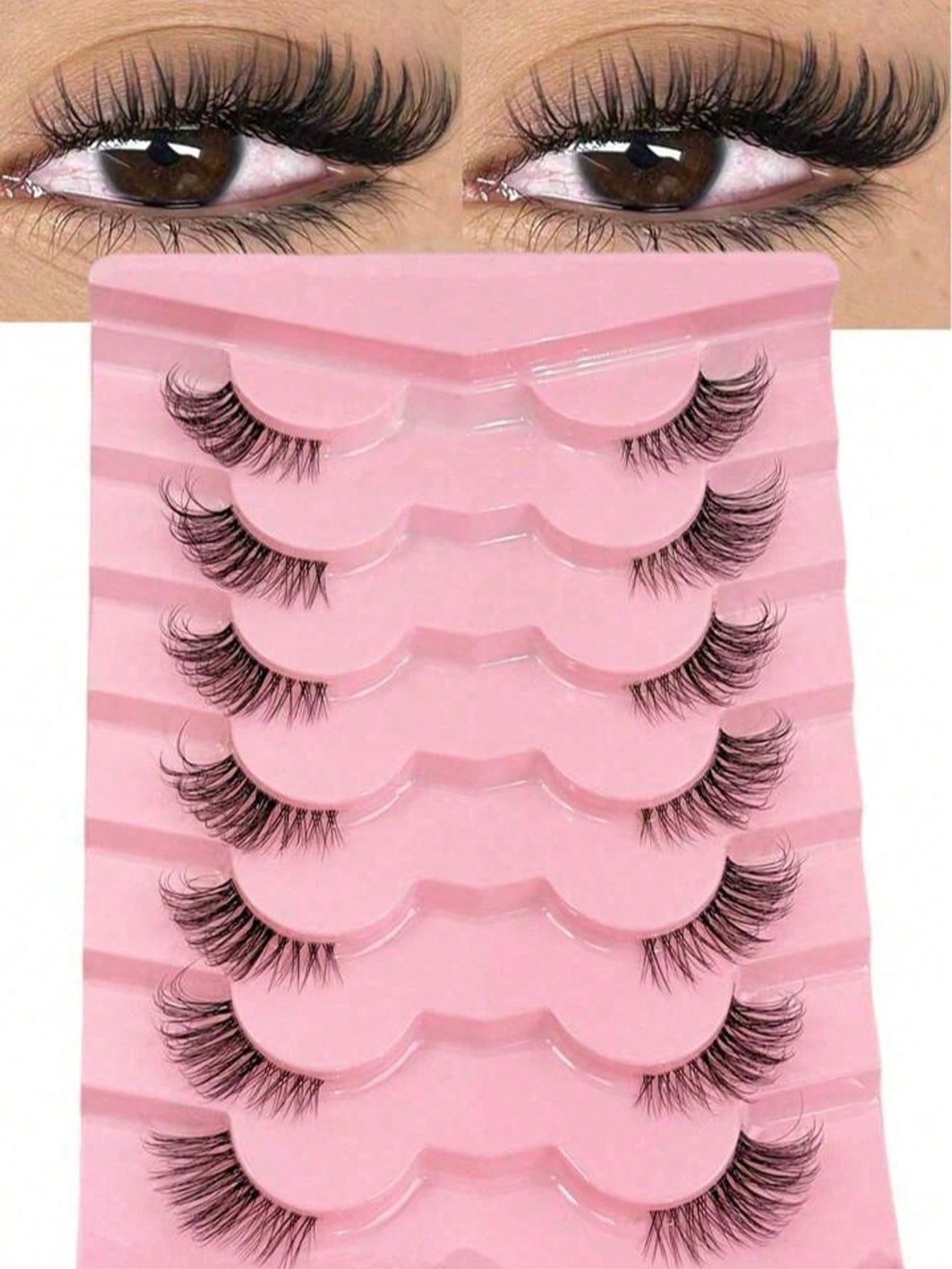 7 Pairs 15mm Cat Eye False Eyelashes