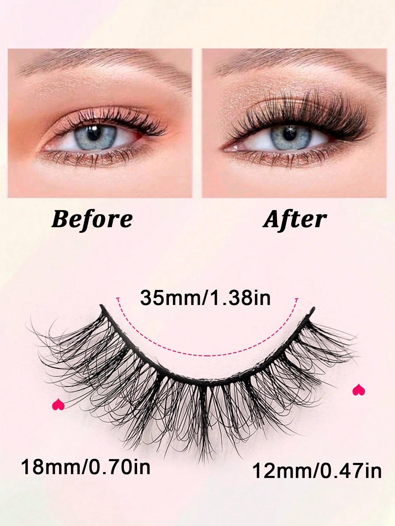7 Pairs Fluffy Eyelashes Natural Volume False Lashes Wispy Soft Curly Fake Lashes Makeup