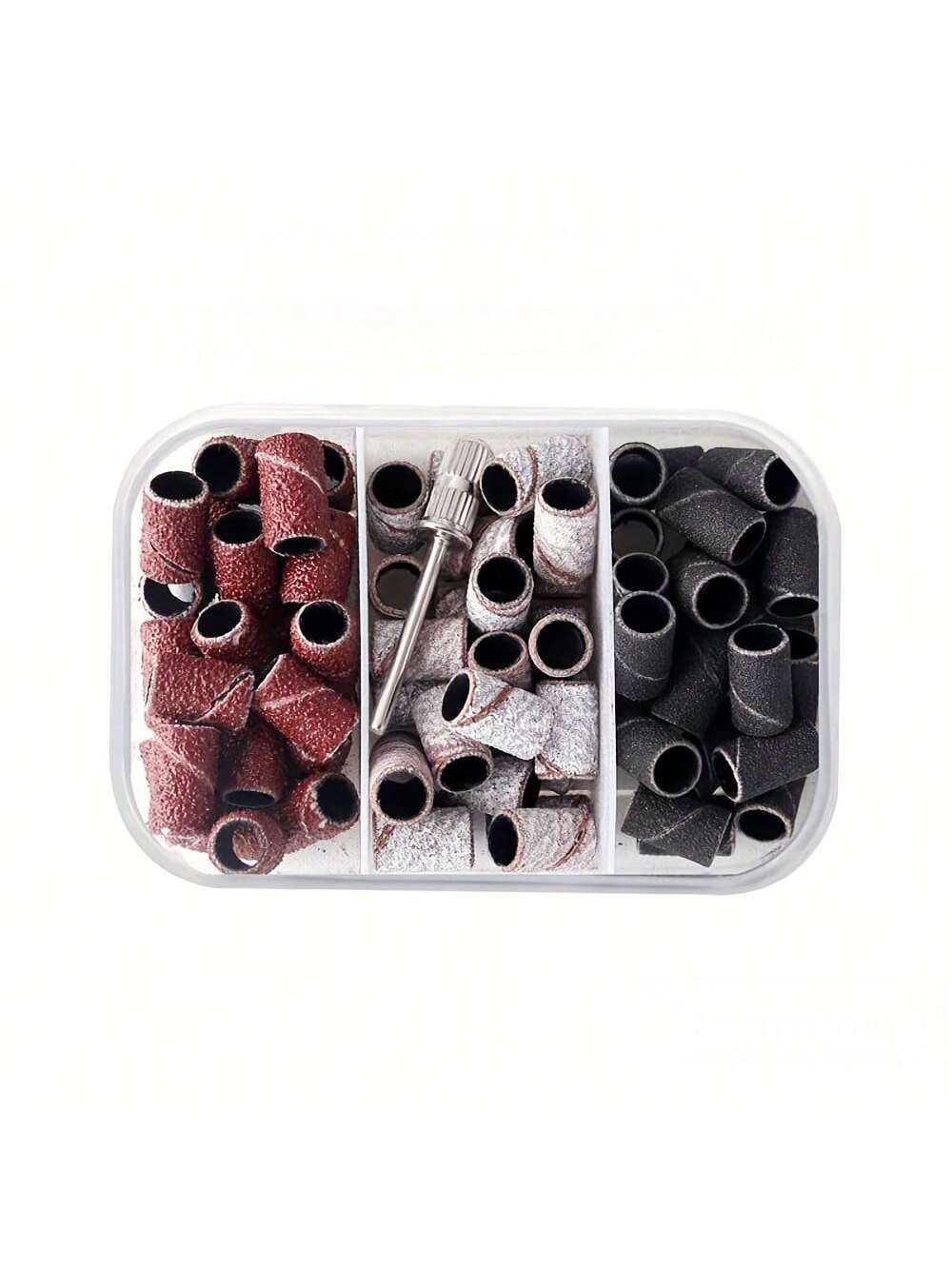 75Pcs Nail Sanding Bands With 3/32" Mandrel Bit, 80#120#180 Nail Sanders For Nail Drill Bit Acrylic Nails, Manicures, Pedicures Tools