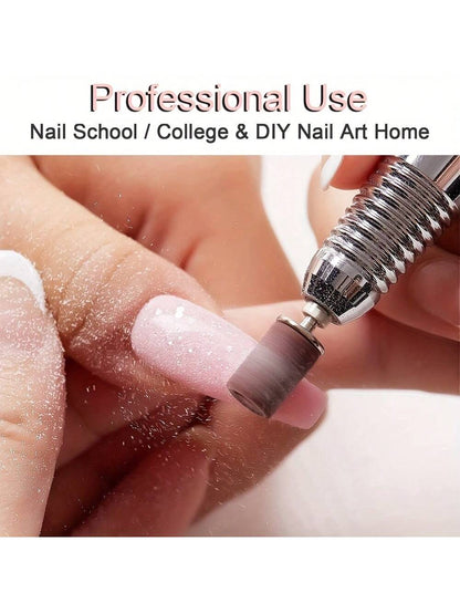 75Pcs Nail Sanding Bands With 3/32" Mandrel Bit, 80#120#180 Nail Sanders For Nail Drill Bit Acrylic Nails, Manicures, Pedicures Tools