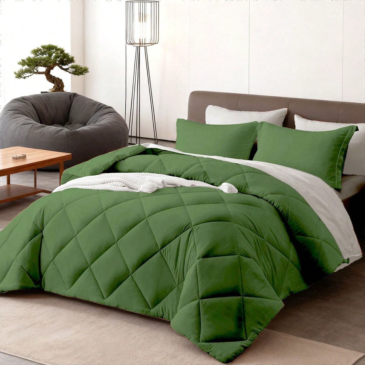 7Pcs Or 5Pcs Luxurious Comforter Set-Breathable Comforter-Ultra-Soft Fluffy Fiber Filling, Warmth For All Seasons-Quilted Comforter, Flat Sheet, Fitted Sheet, Pillowcases, Pillow Shams, Bed In A Bag