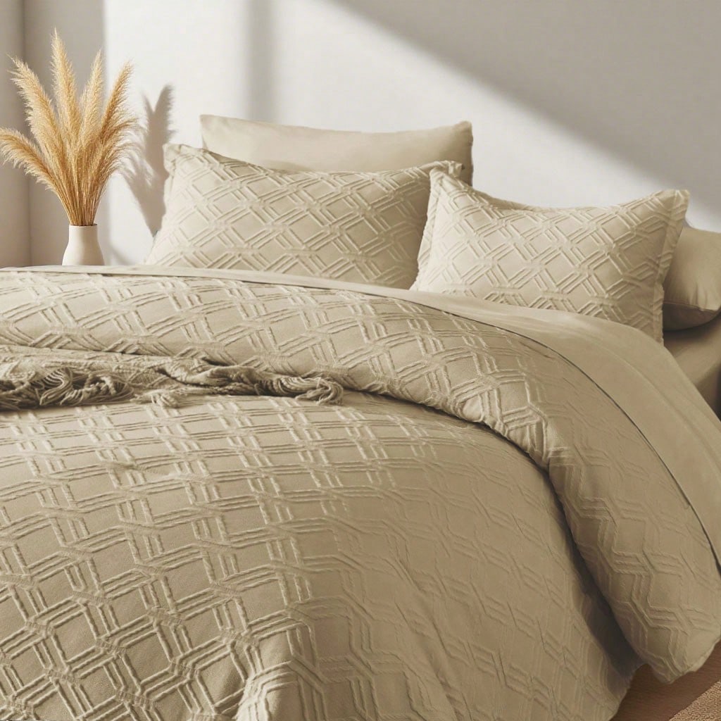 7pcs Simple And Stylish Embossed Comforter Sets Queen, 100% Polyester Lightweight Comfortable Summer Bedding Set, Super Soft And Breathable, Include 1 Comforter+1 Flat Sheet+1 Fitted Sheet+2 Pillowcas