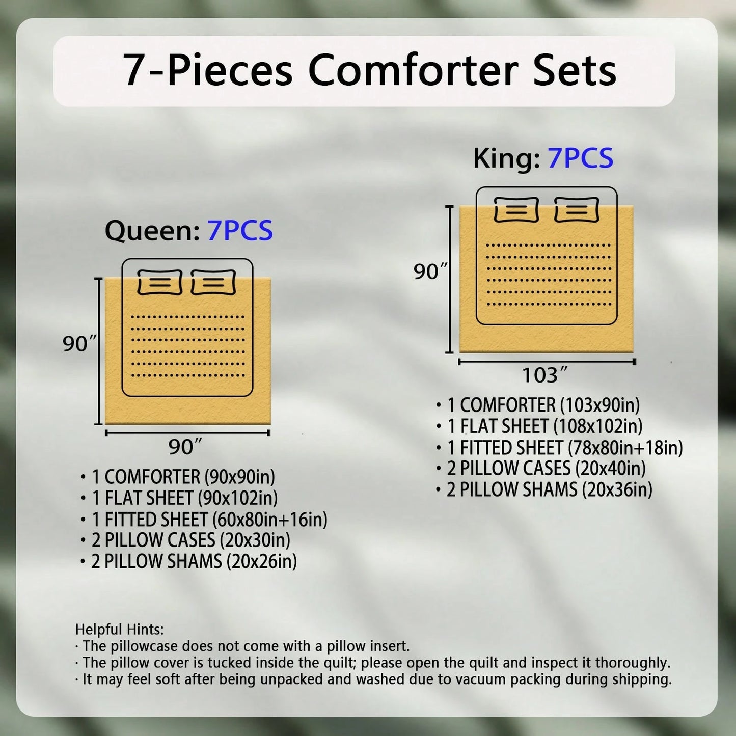 7pcs Simple And Stylish Embossed Comforter Sets Queen, 100% Polyester Lightweight Comfortable Summer Bedding Set, Super Soft And Breathable, Include 1 Comforter+1 Flat Sheet+1 Fitted Sheet+2 Pillowcas
