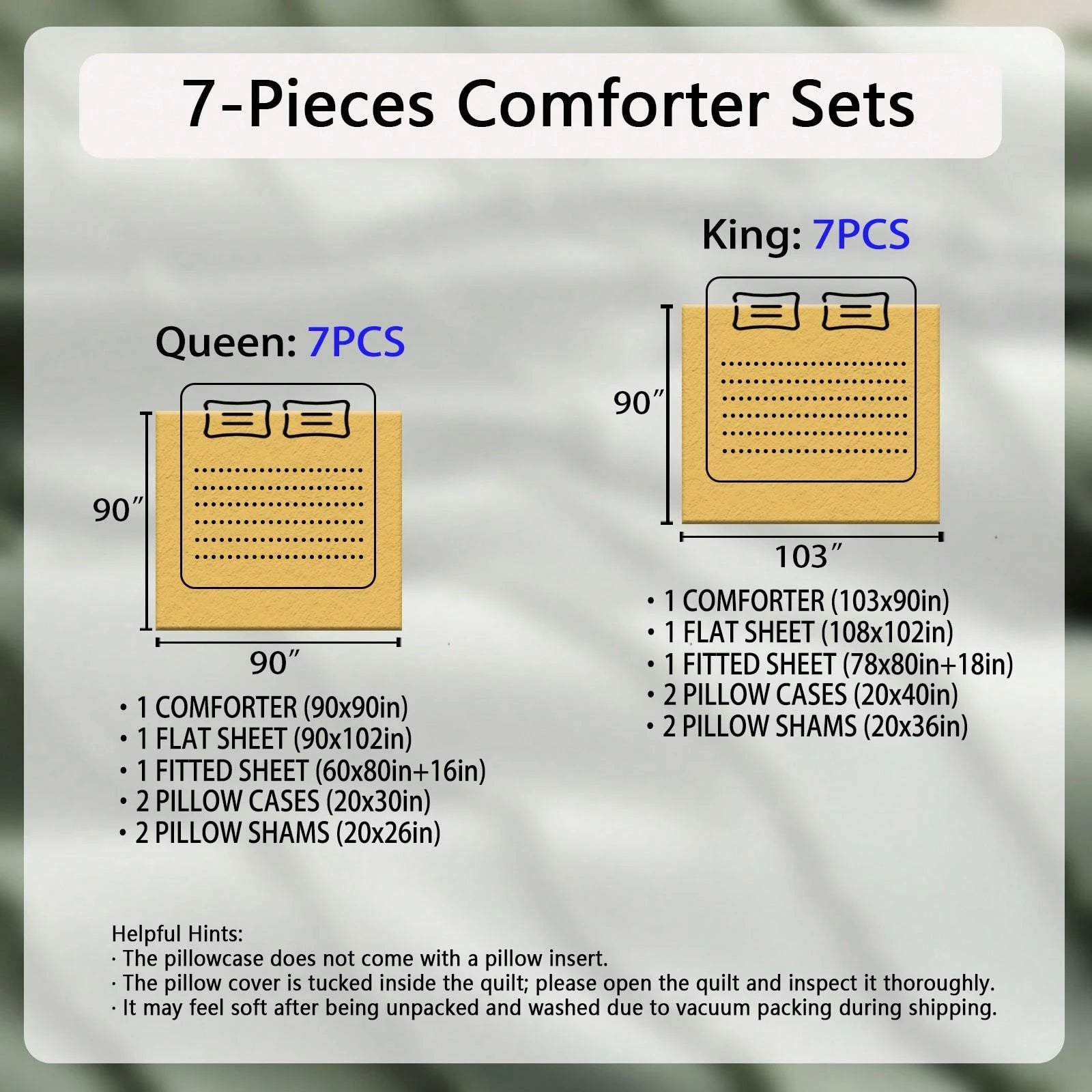 7pcs Simple And Stylish Embossed Comforter Sets Queen, 100% Polyester Lightweight Comfortable Summer Bedding Set, Super Soft And Breathable, Include 1 Comforter+1 Flat Sheet+1 Fitted Sheet+2 Pillowcas