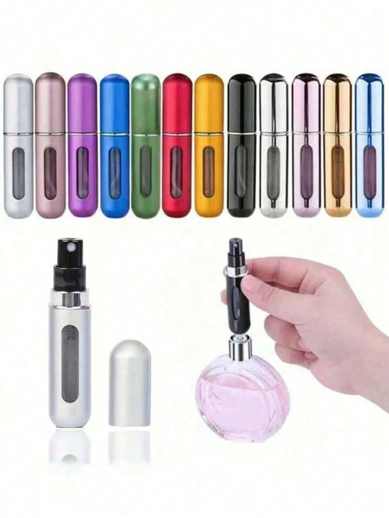 8ml Bottom Fill Perfume Spray Bottle, 4/3/2/1pc