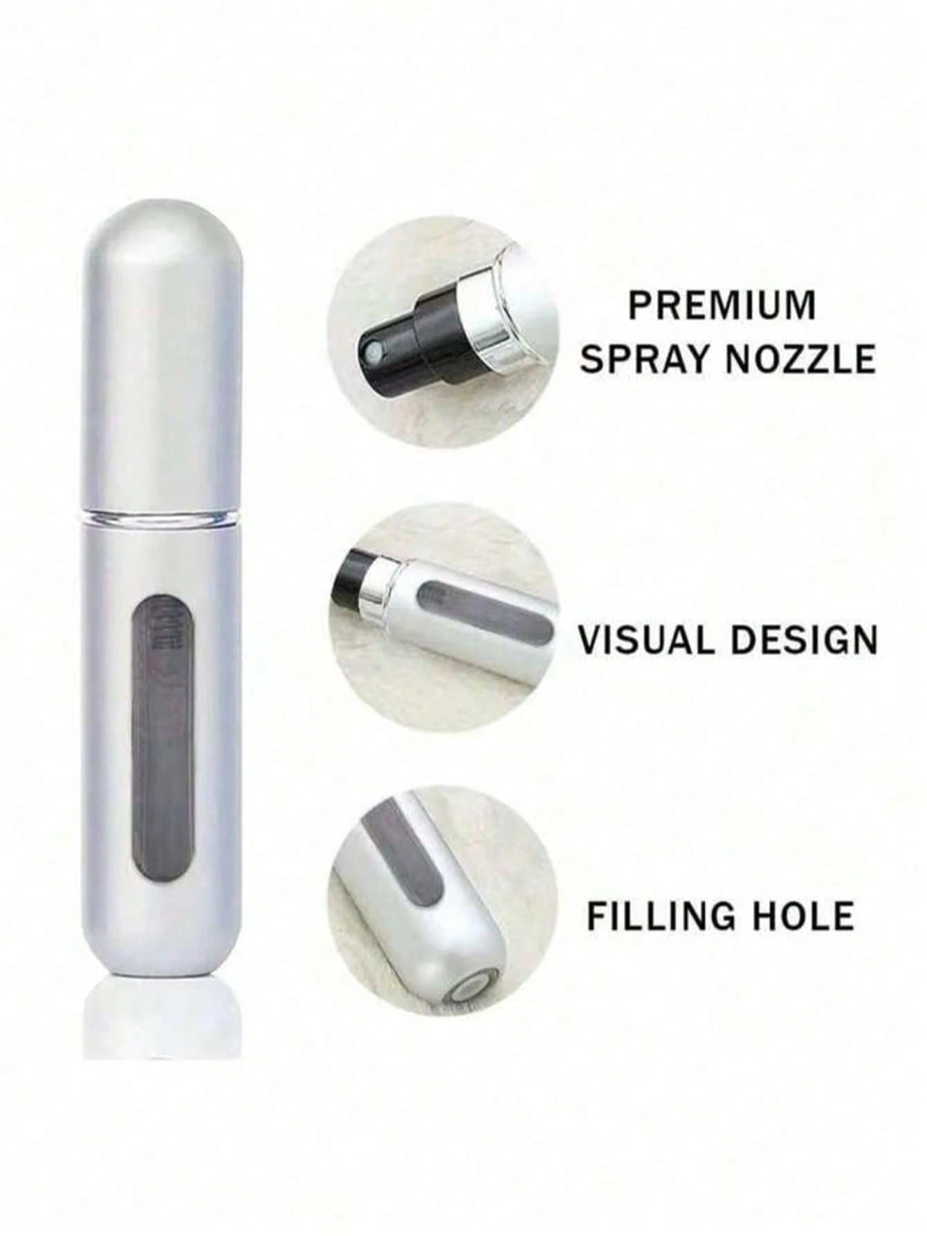 8ml Bottom Fill Perfume Spray Bottle, 4/3/2/1pc