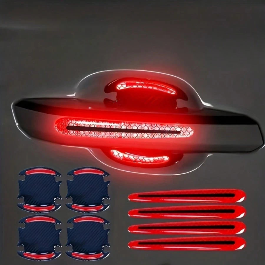 8pcs Door Handle Protective Film, Car Handle Reflective Strip, Door Handle Protective Sticker, Door Handle Tape, Spray Paint, Anti-Scratch Tape