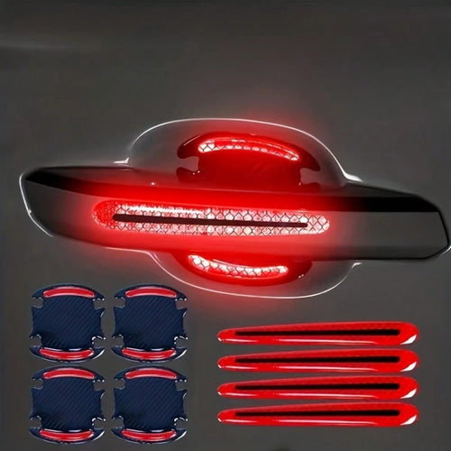 8pcs Door Handle Protective Film, Car Handle Reflective Strip, Door Handle Protective Sticker, Door Handle Tape, Spray Paint, Anti-Scratch Tape