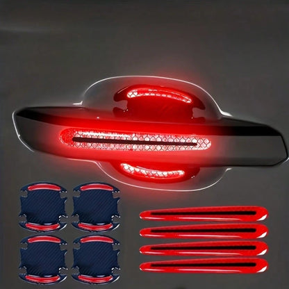 8pcs Door Handle Protective Film, Car Handle Reflective Strip, Door Handle Protective Sticker, Door Handle Tape, Spray Paint, Anti-Scratch Tape