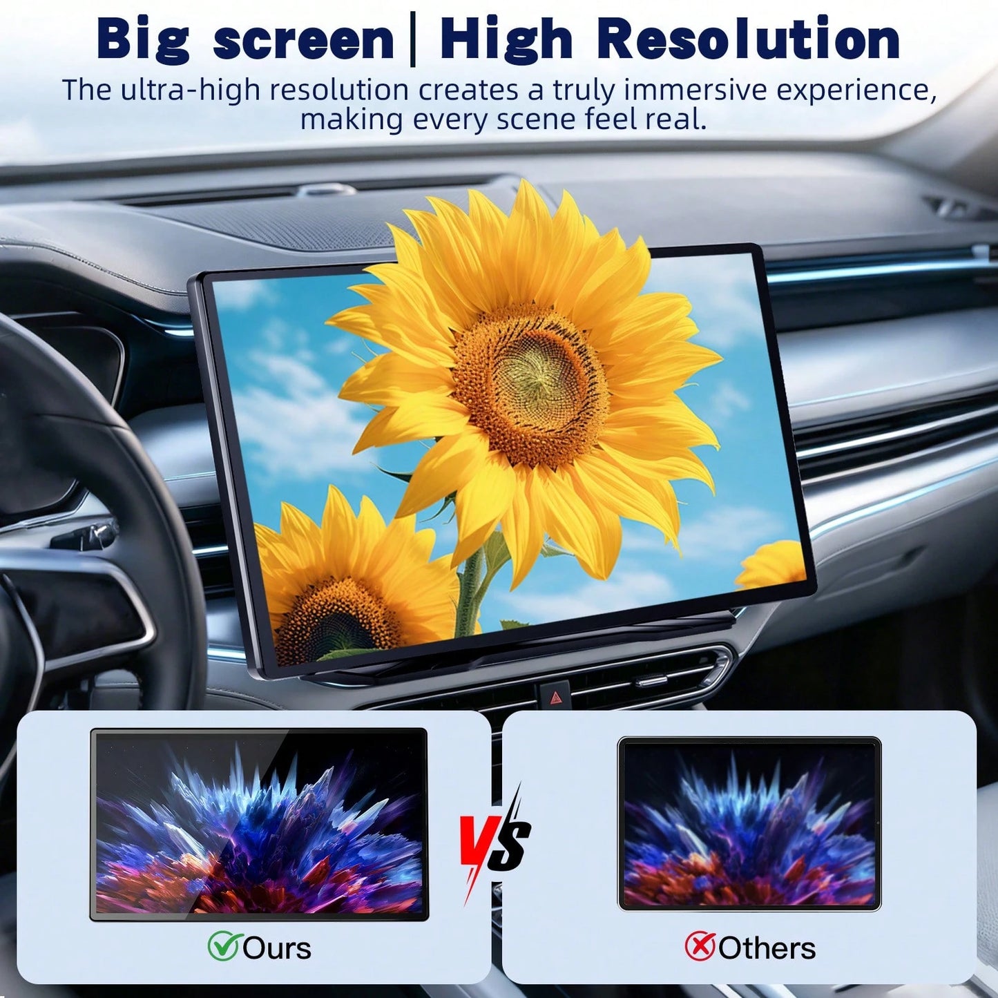 9-Inch Portable CarPlay Screen For Car- Built-In Backup Camera, GPS Navigation, Siri Voice Assistant, FM Radio, AUX & Mirror Link- Supports Apple CarPlay & Android Auto